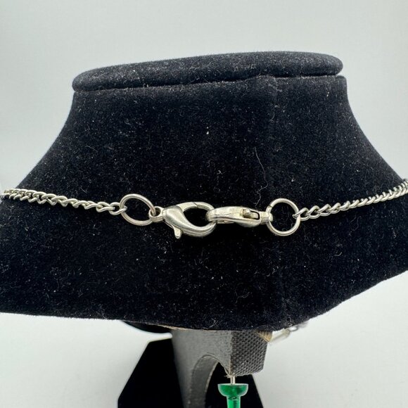 Silver Multi-Strand Chunky Chain Link Necklace Beaded Statement Jewelry - Picture 4 of 4